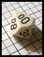 Dice : Dice - 10D - Chessex White with Black Numerals Granite Opaque Percentile - Ebay Aug 2010